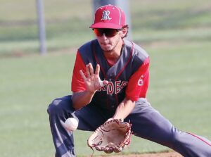 Rappahannock shortstop Cain Edwards prepares to field a ground ball during Region 1A championship game action against Northumberland.